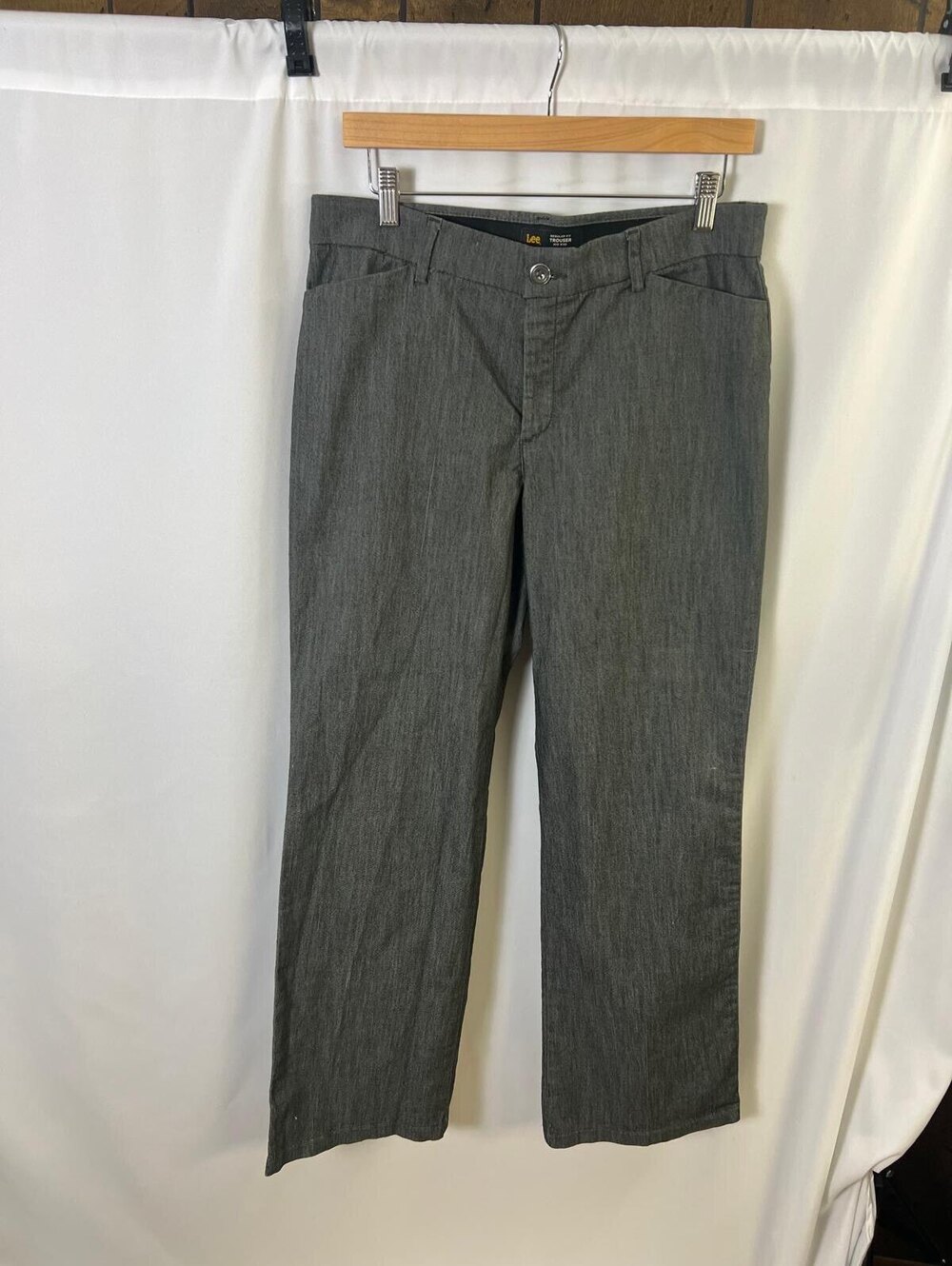 Lee Regular Fit Trouser Gray Mid Rise Regular M Flex Motion - Picture 2 of 12